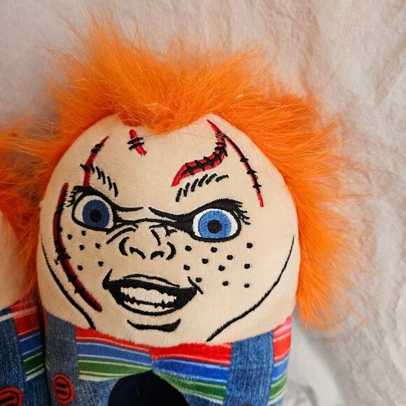 Chucky Plush SzSm warm unique slipon slippers. Rare find. Scary. Fun. Cabin. - Picture 7 of 10